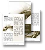 Abstract Curves Word Template