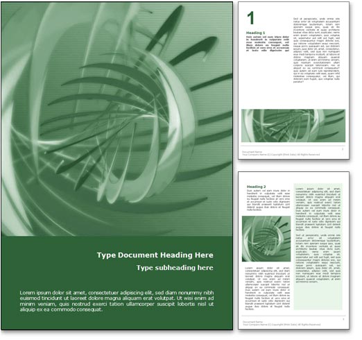 Abstract Spiral word template document