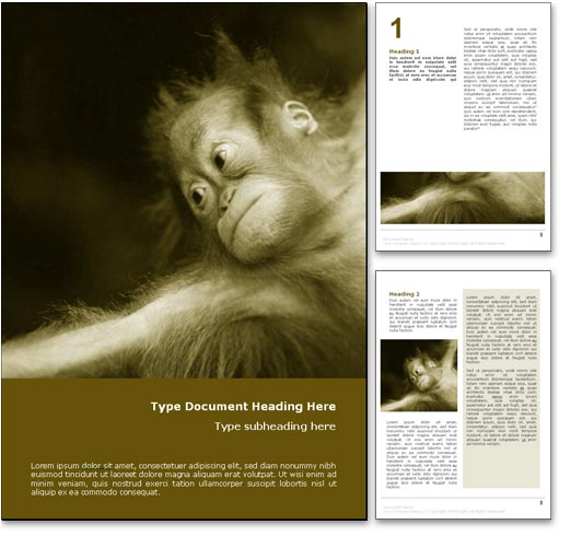 Monkey Business word template document