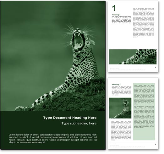 Wild Cats Conservation word template document