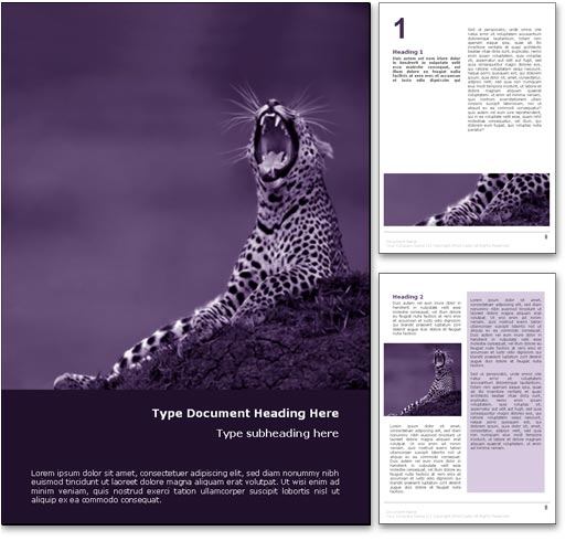 Wild Cats Conservation word template document