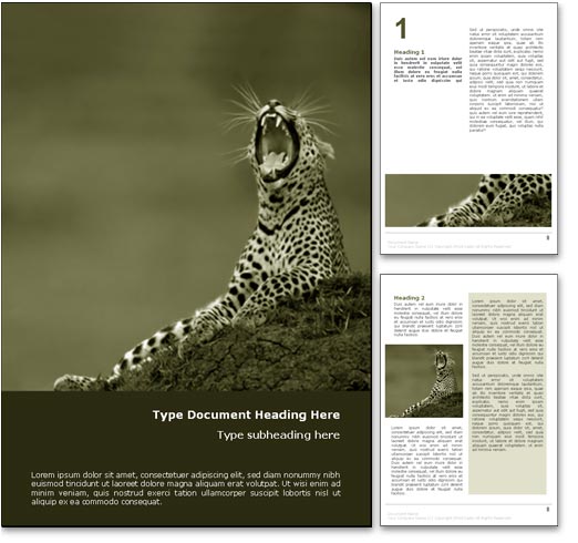 Wild Cats Conservation word template document