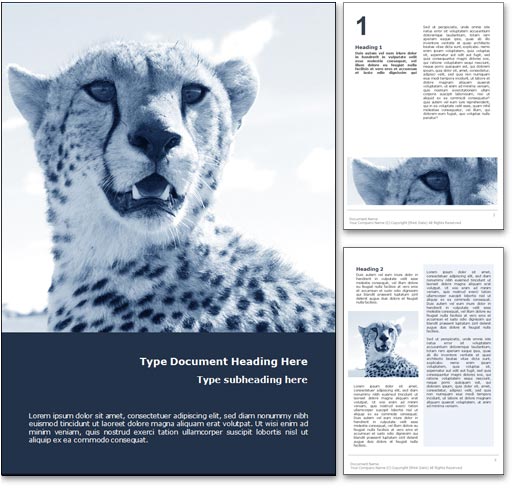 Cheetah word template document