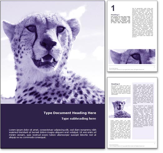 Cheetah word template document