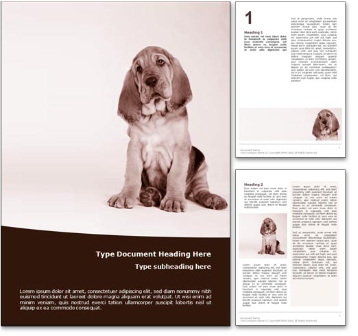 Hound Dog word template document