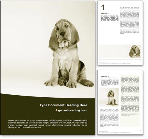 Hound Dog word template document