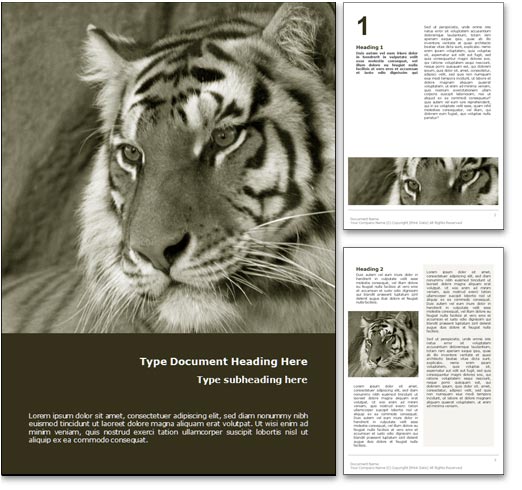 Tiger word template document
