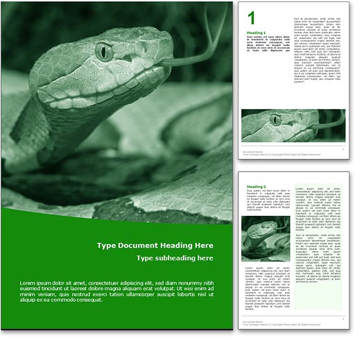 Snake word template document