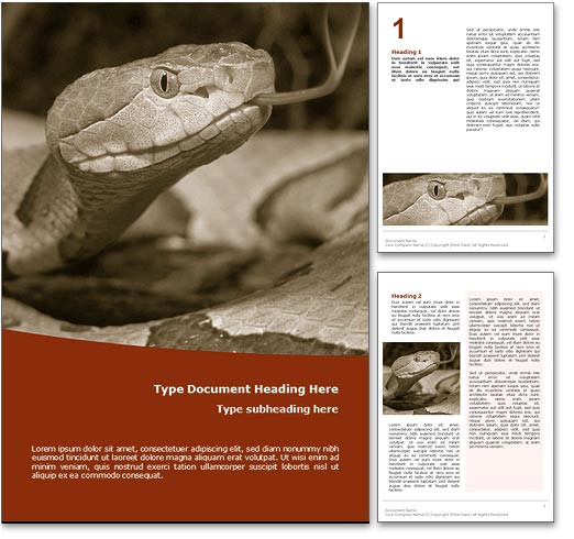 Snake word template document