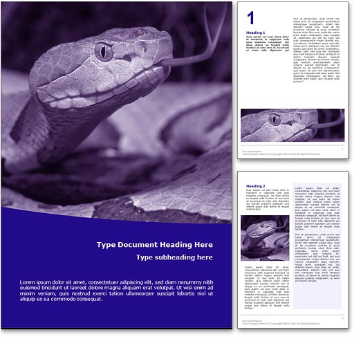 Snake word template document