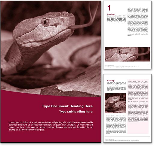 Snake word template document