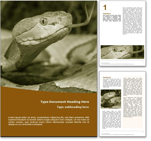 Snake word template document