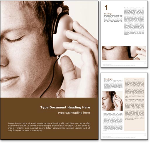 Listening to Music word template document
