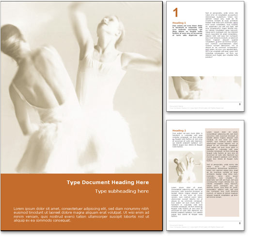 Ballet Dance word template document