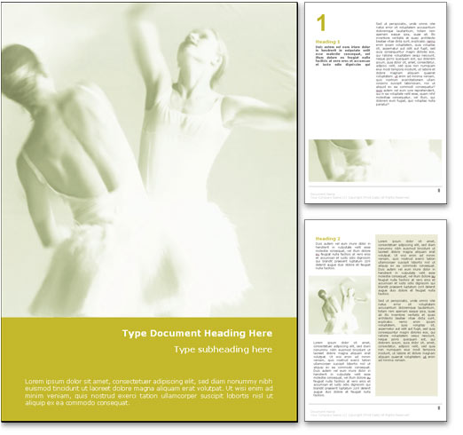 Ballet Dance word template document