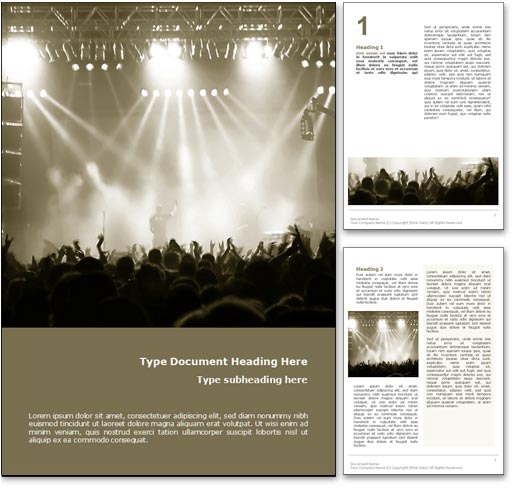 Concert word template document