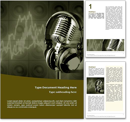 Music Studio word template document