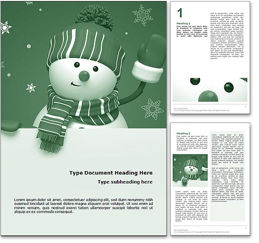 Frosty The Snowman word template document