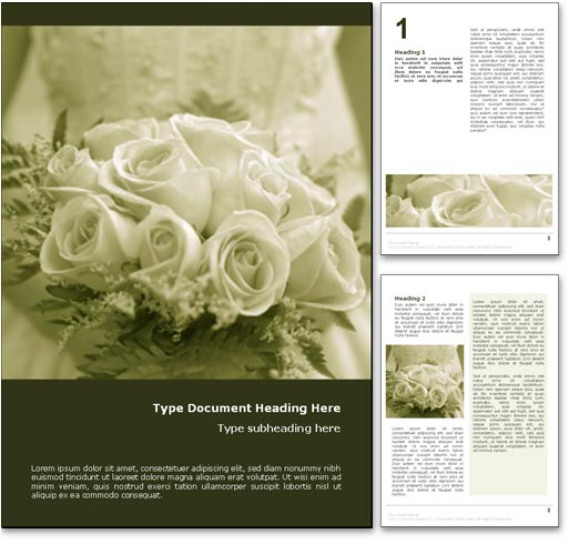 Wedding Bride word template document