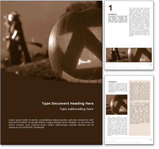 Halloween Pumpkin word template document