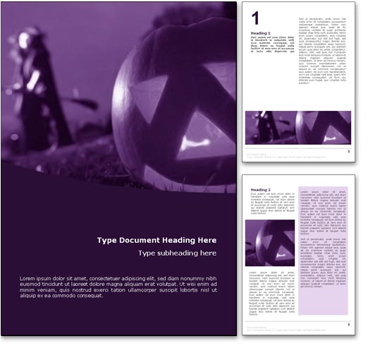 Halloween Pumpkin word template document