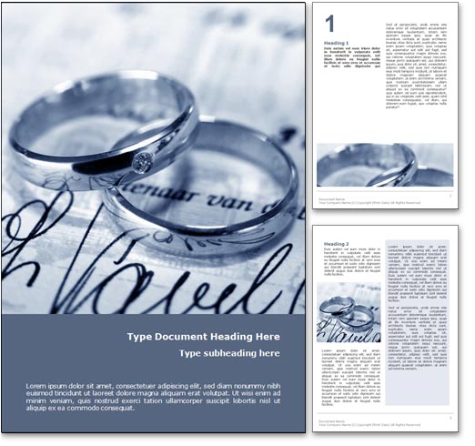 Wedding Rings word template document