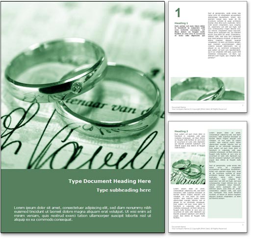 Wedding Rings word template document