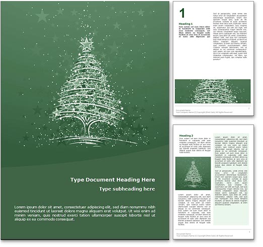 Christmas word template document