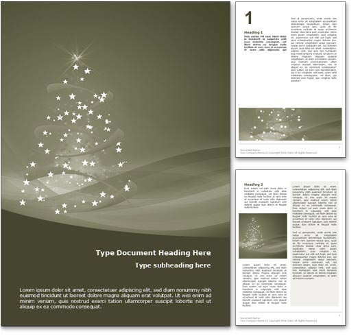 Happy Holidays word template document