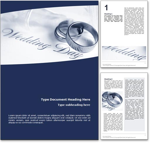 Wedding word template document