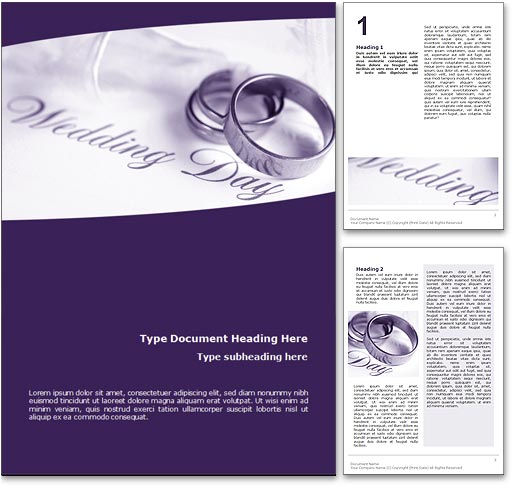 Wedding word template document