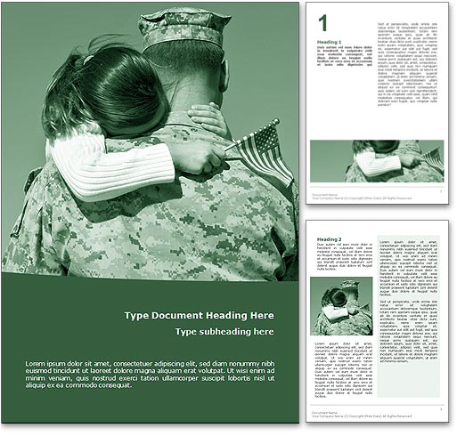 Veterans Day word template document