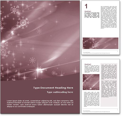 Merry Christmas word template document