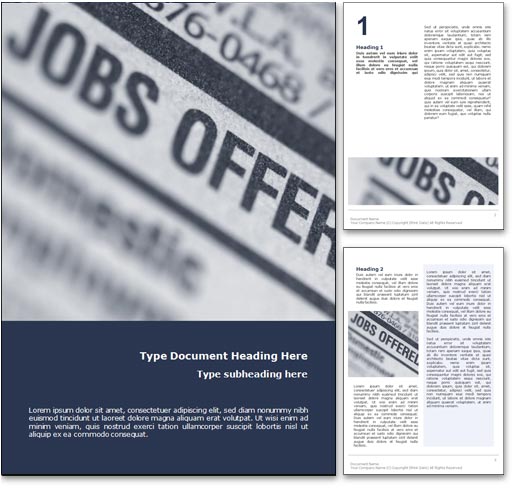 Unemployment word template document