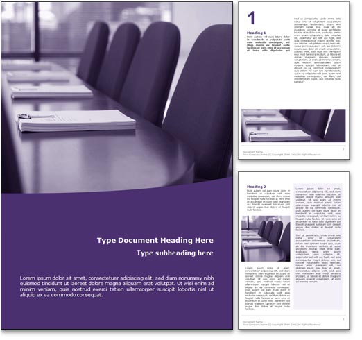 Boardroom word template document