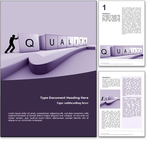 Quality word template document