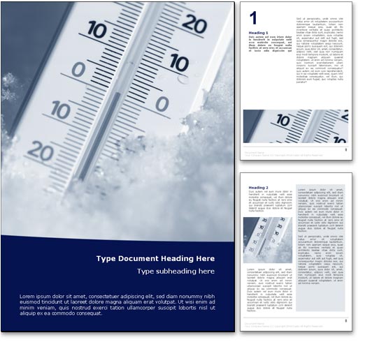 Temperature word template document