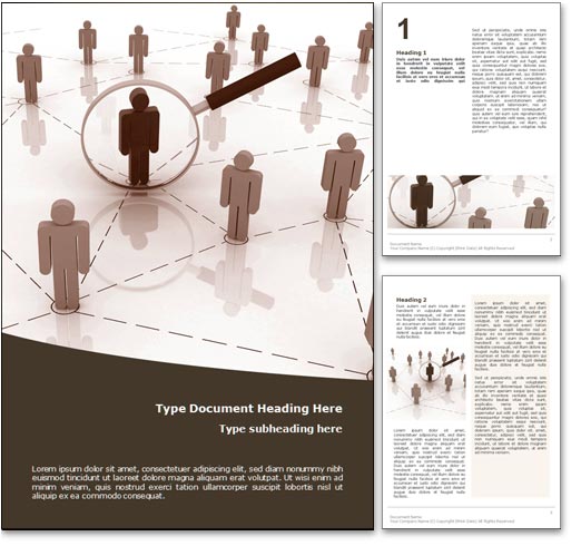 Social Community word template document