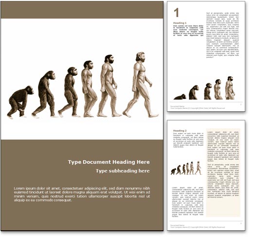 Evolution word template document