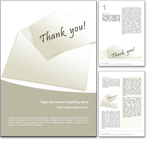 Thank You word template document