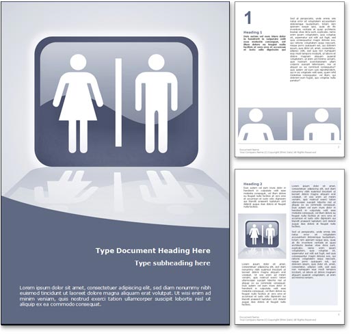 Toilet word template document