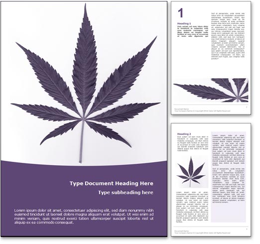 Marijuana word template document