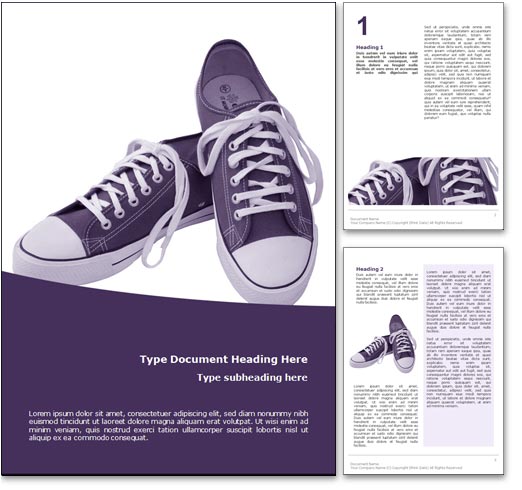 Sneakers word template document