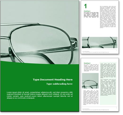 Glasses word template document