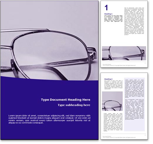 Glasses word template document