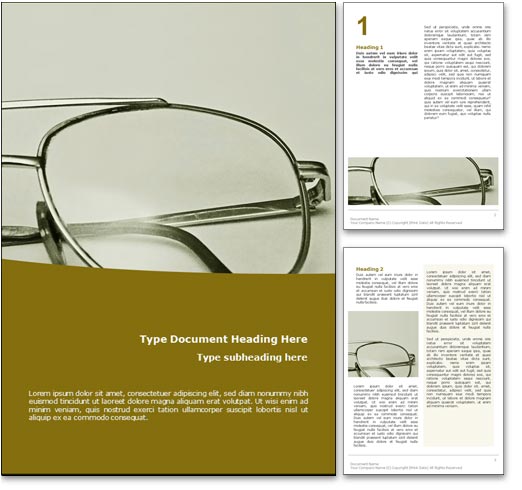 Glasses word template document