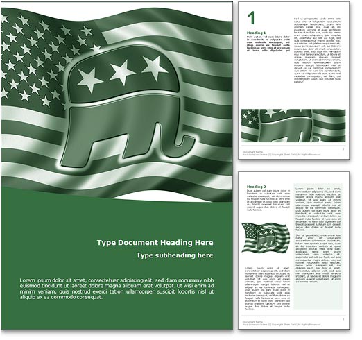 Republican Candidate word template document