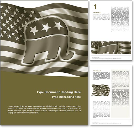Republican Candidate word template document