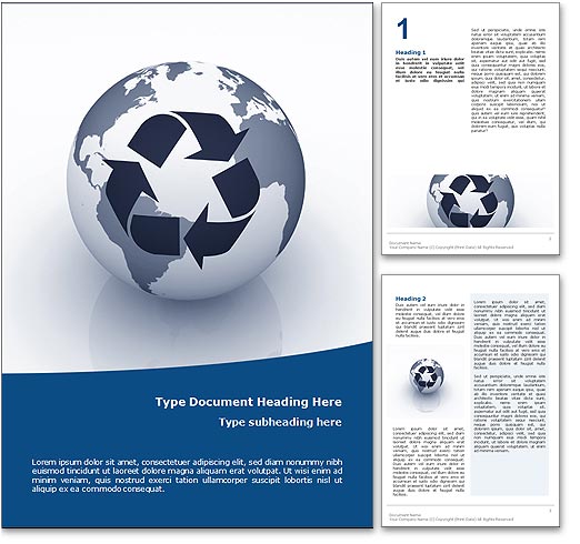 Recycling word template document
