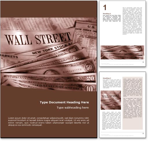 Wall Street word template document